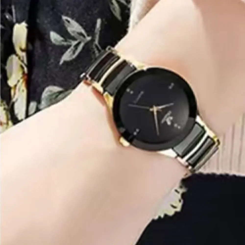 Steel band Couples matching Quartz watches.